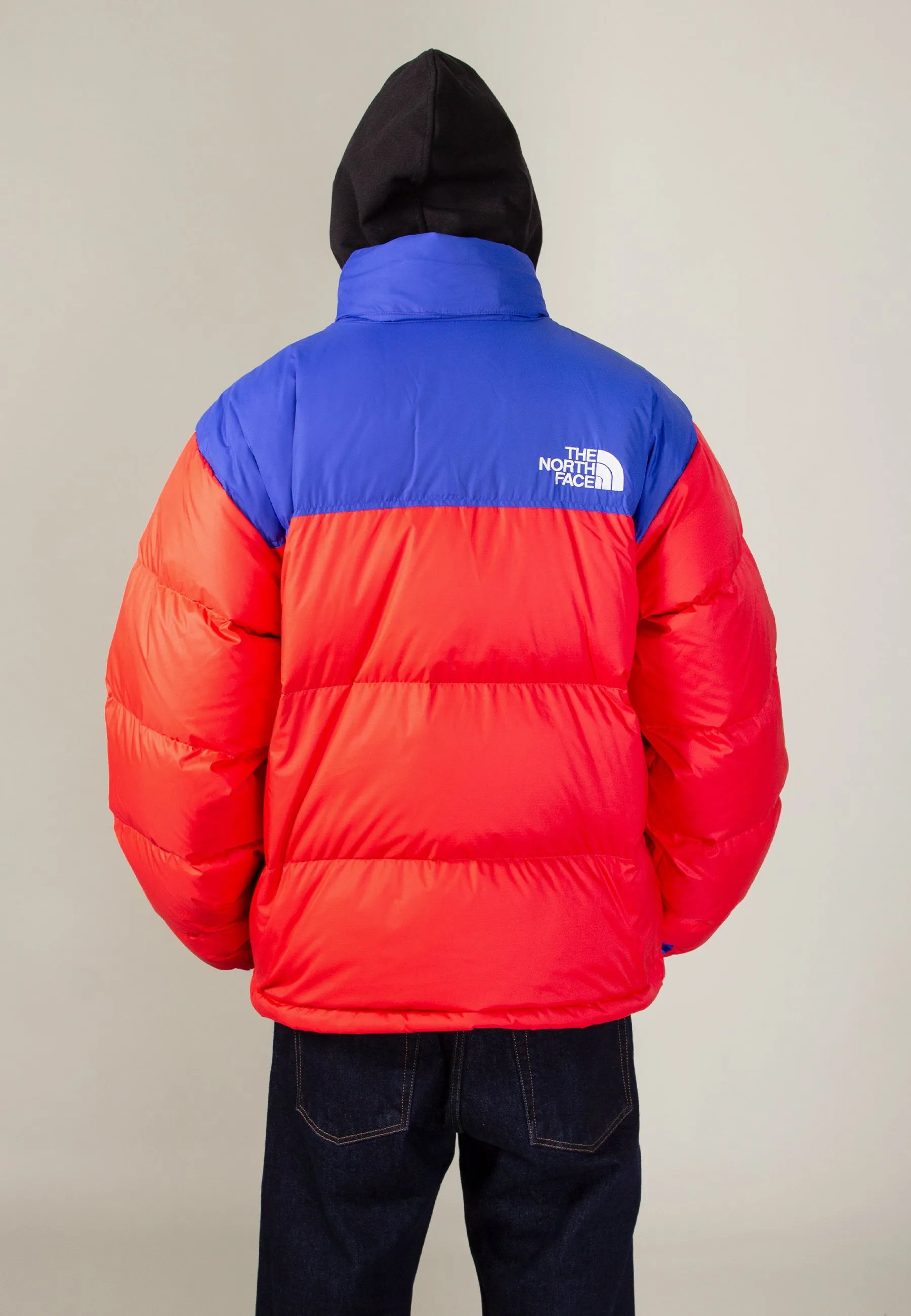 1996 Retro Nuptse Jacket - horizon red/TNF blue