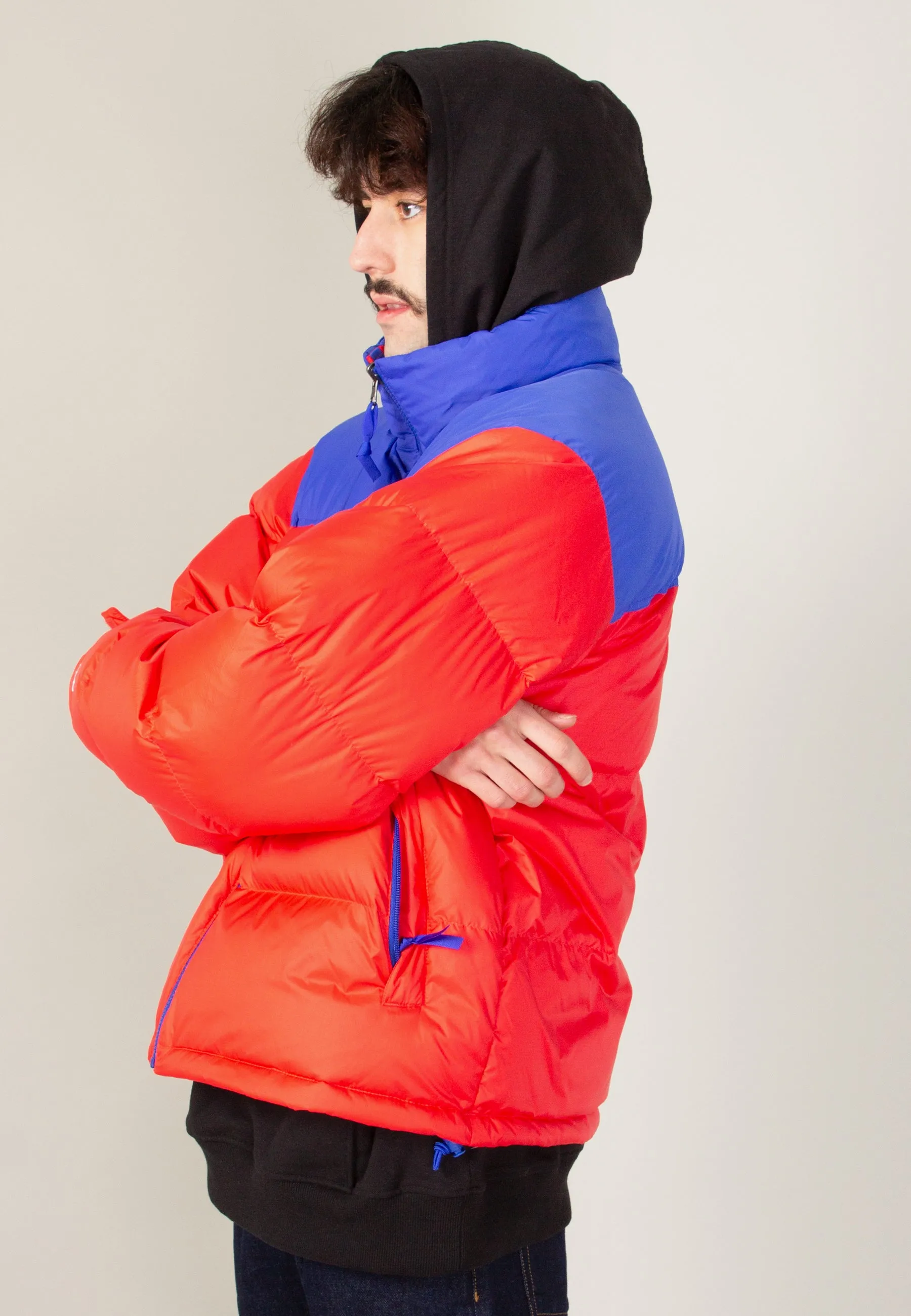 1996 Retro Nuptse Jacket - horizon red/TNF blue