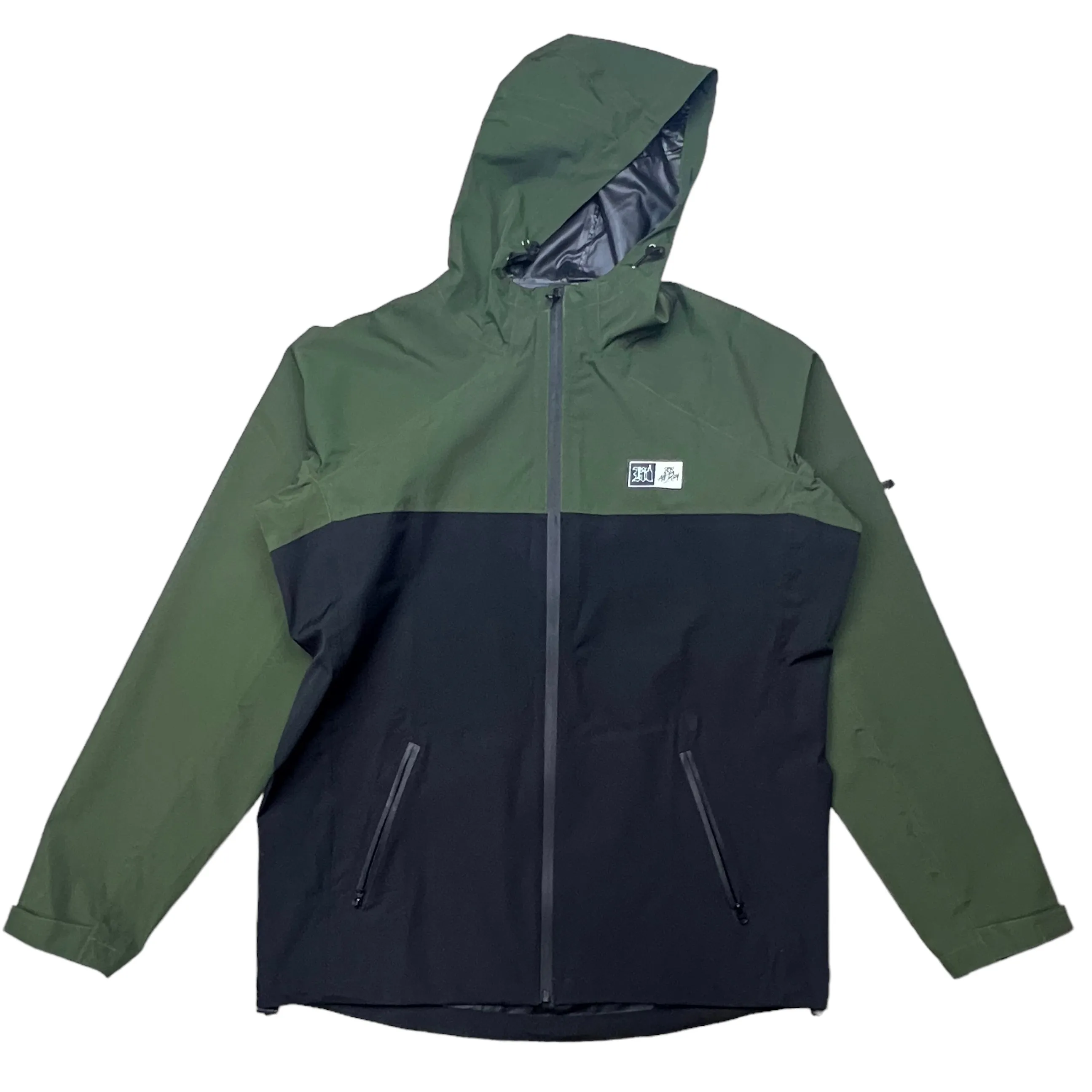 808ALLDAY  Black/Olive Weather Tech Rain Jacket