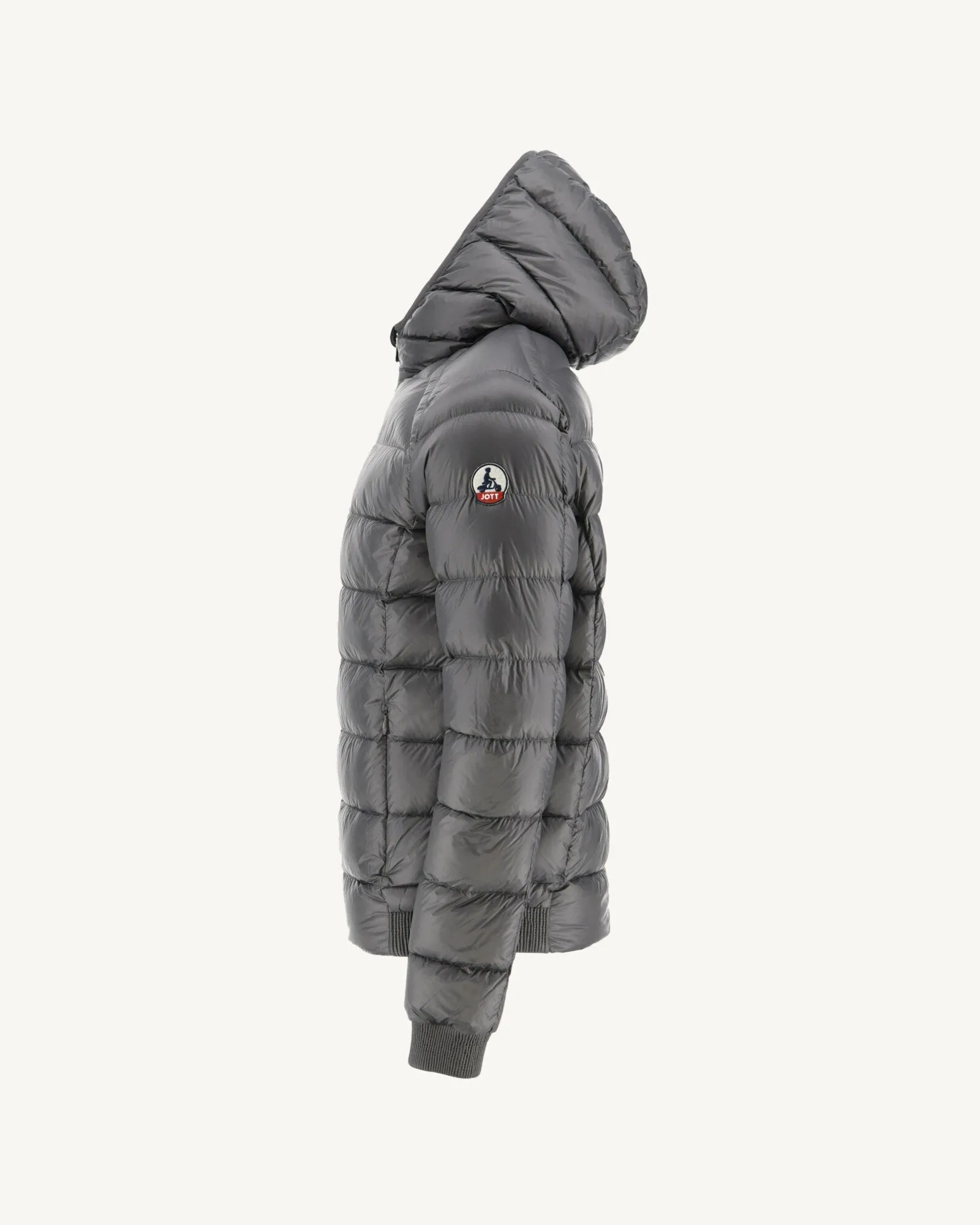 Anthracite hooded down jacket Nat