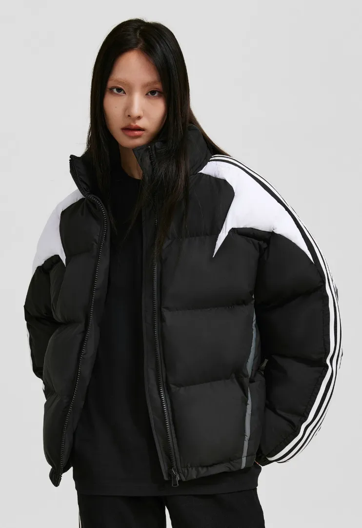 ANTIDOTE Contrast Color Stripe Down Jacket