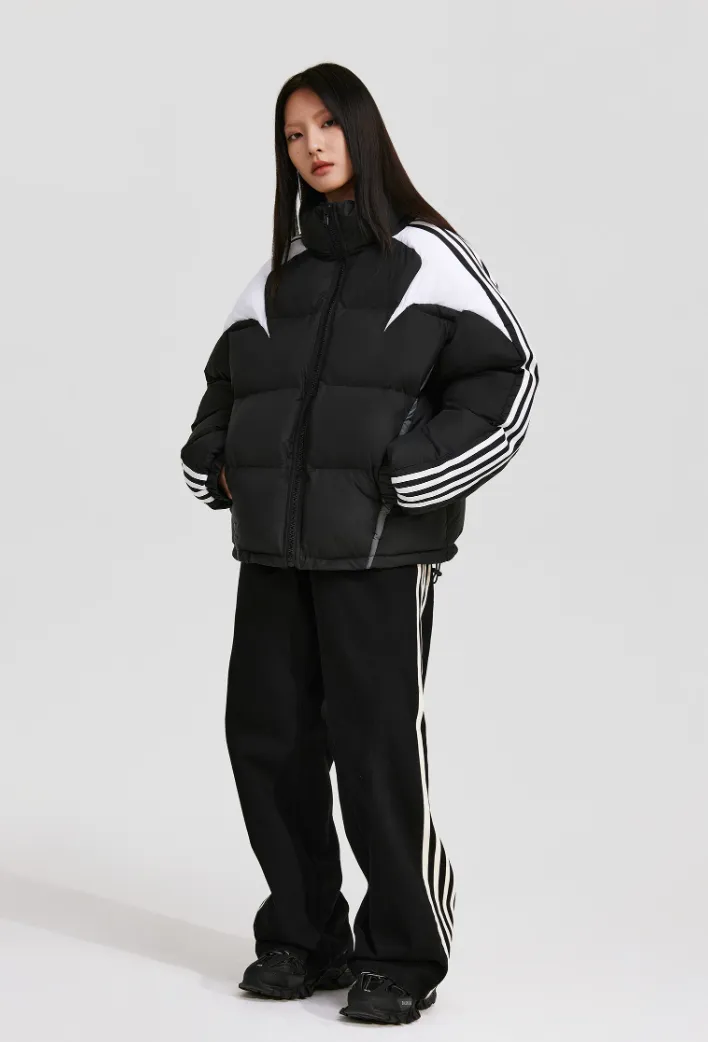 ANTIDOTE Contrast Color Stripe Down Jacket