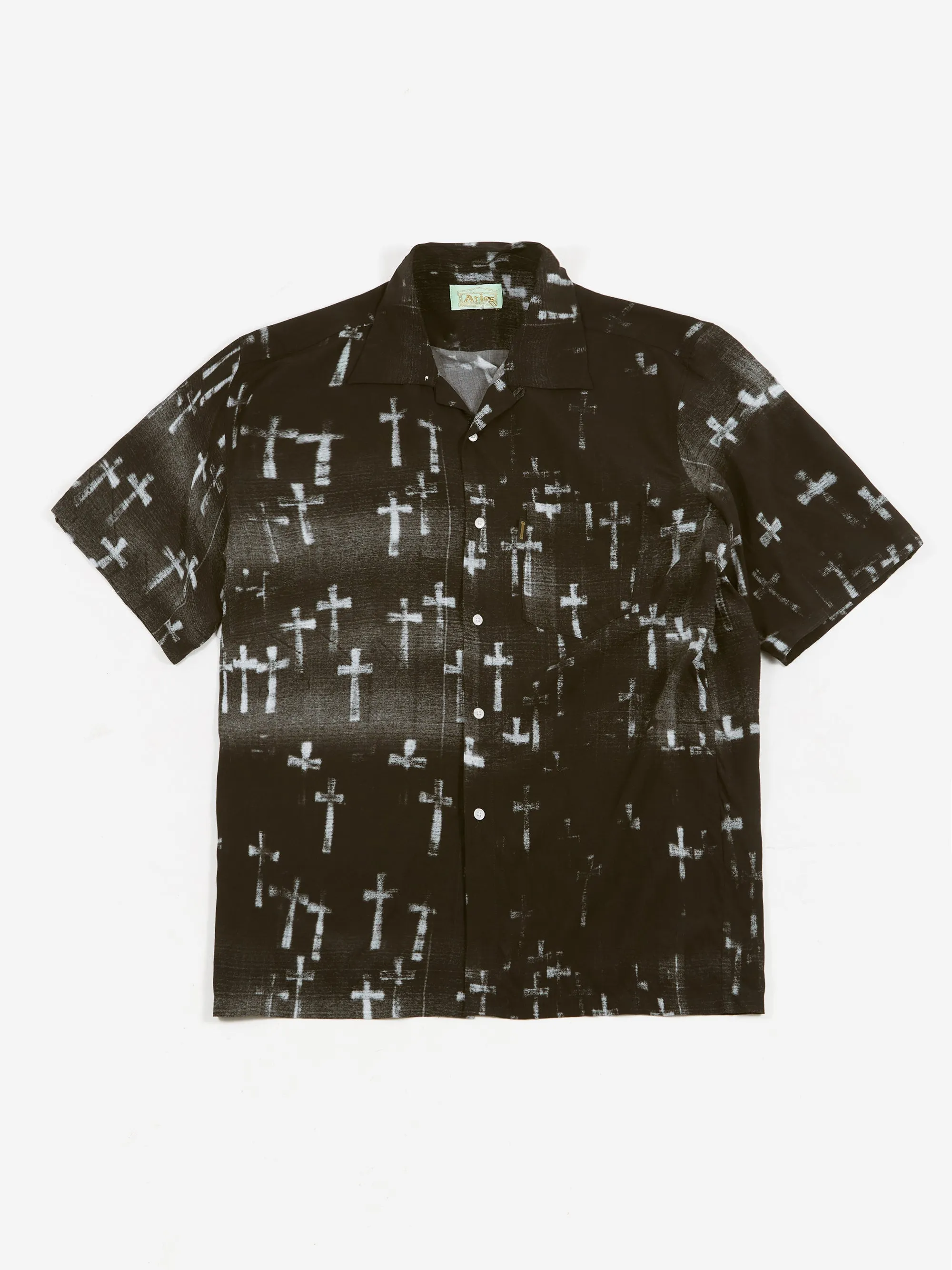 Aries Graveyard Hawaiian Shirt - Black