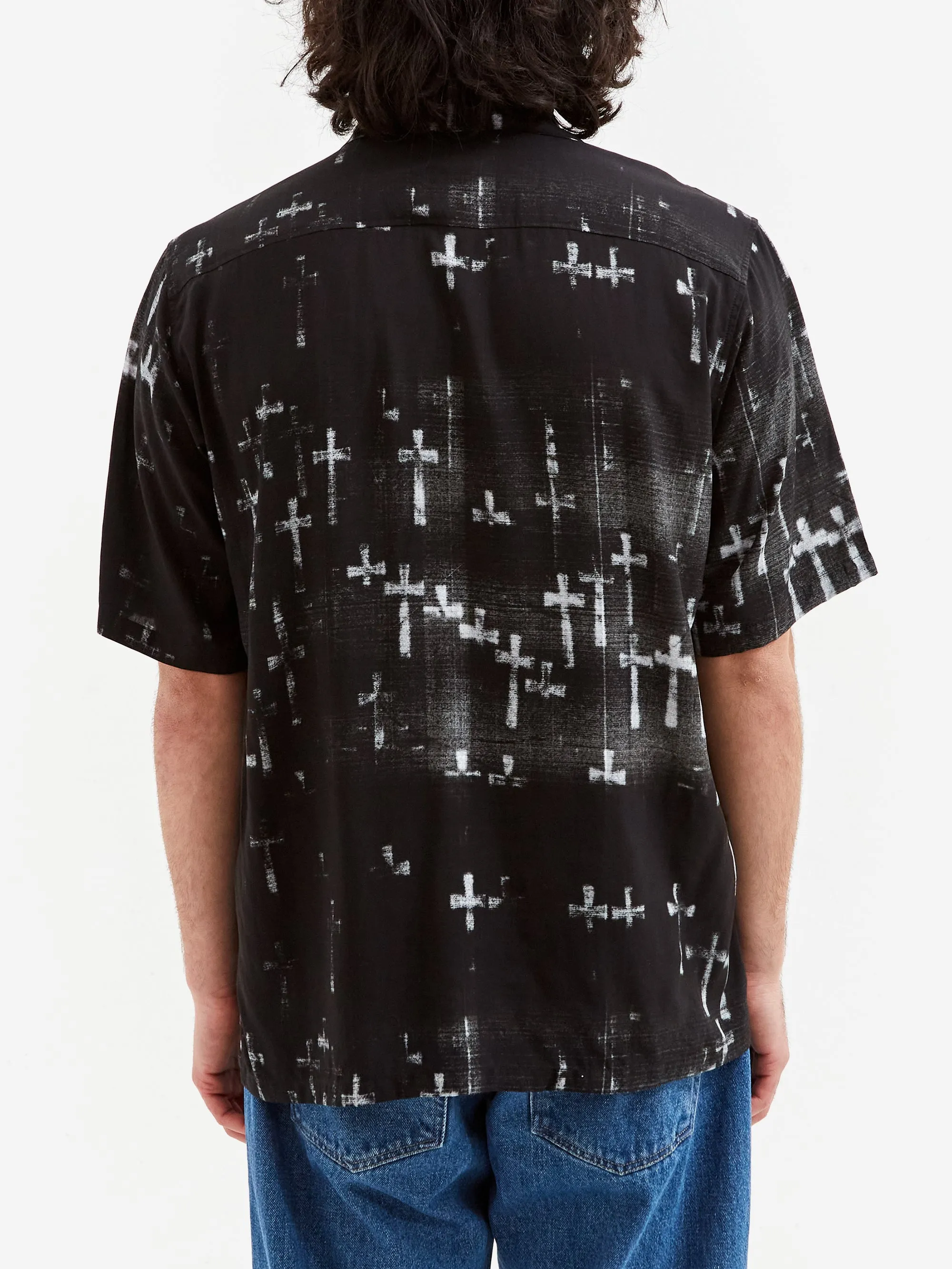 Aries Graveyard Hawaiian Shirt - Black