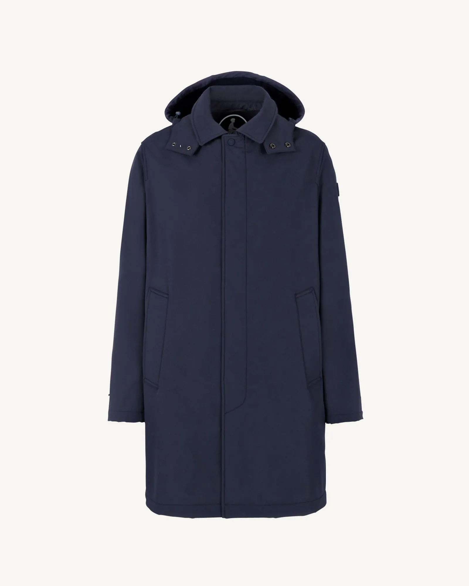 Athenes waterproof jacket with detachable hood Navy