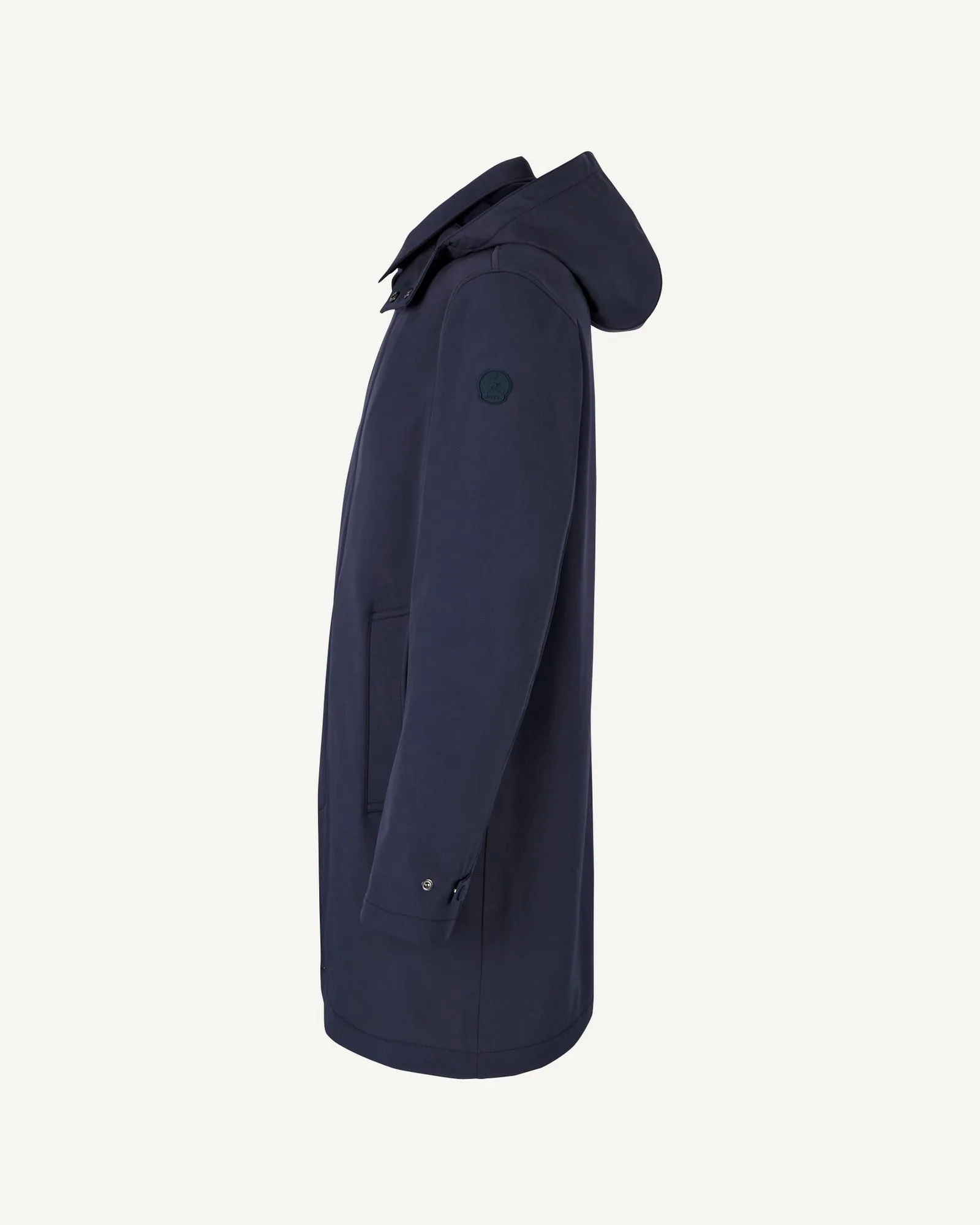 Athenes waterproof jacket with detachable hood Navy