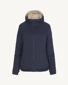 Bangkok 2.0 Ultralight reversible hooded winter jacket Navy/Beige