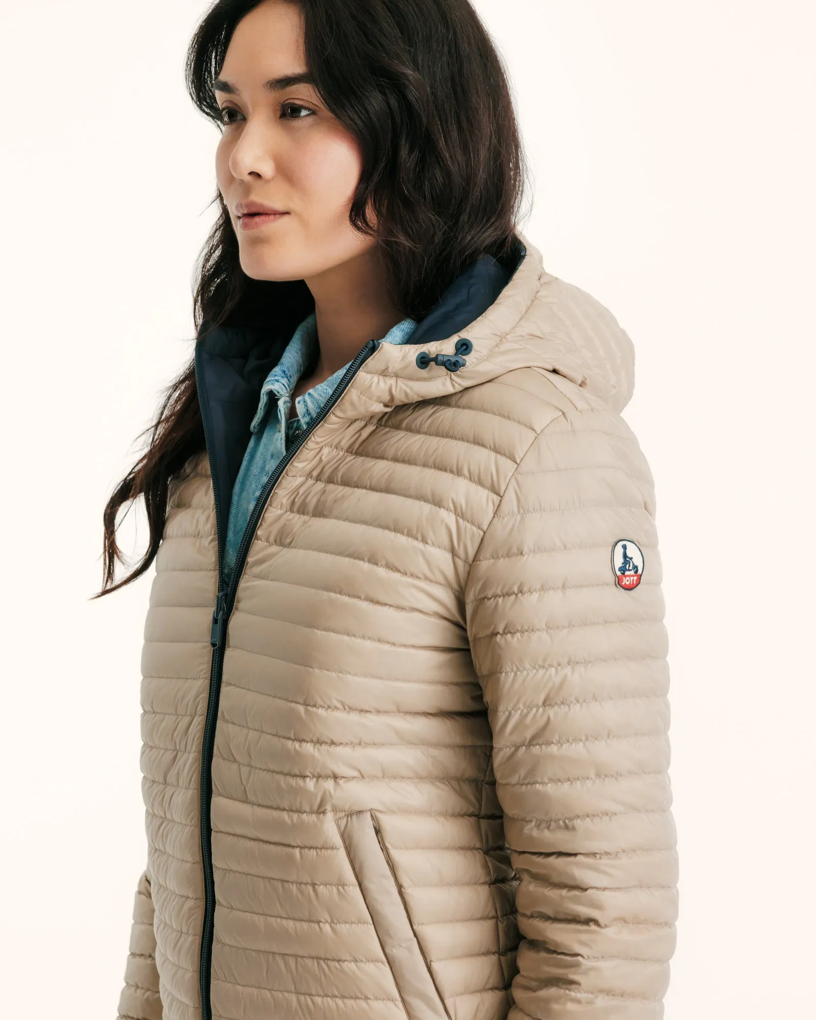 Bangkok 2.0 Ultralight reversible hooded winter jacket Navy/Beige