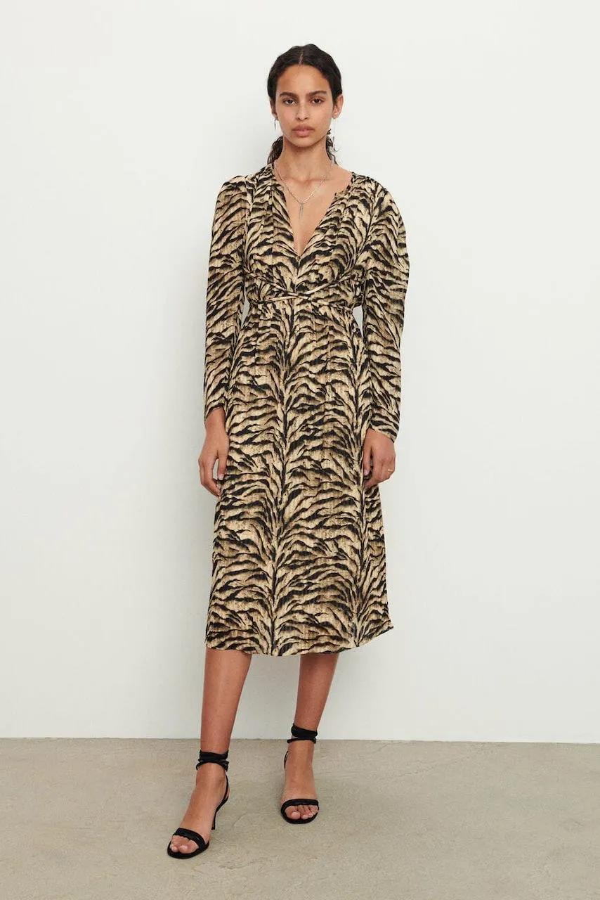 Bash Paris Imany Dress in Beige Zebra