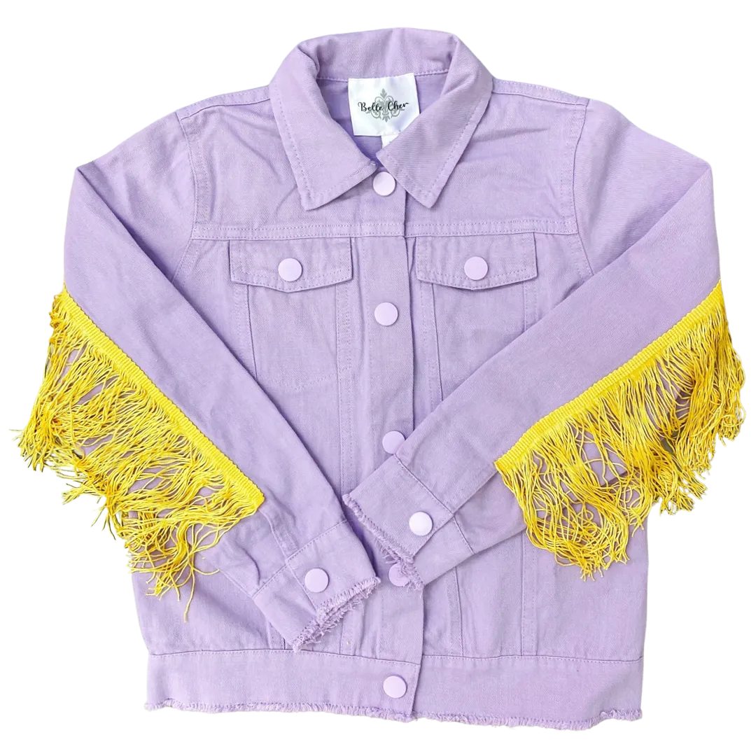 Belle Cher Fringe Jacket - Mardi Gras