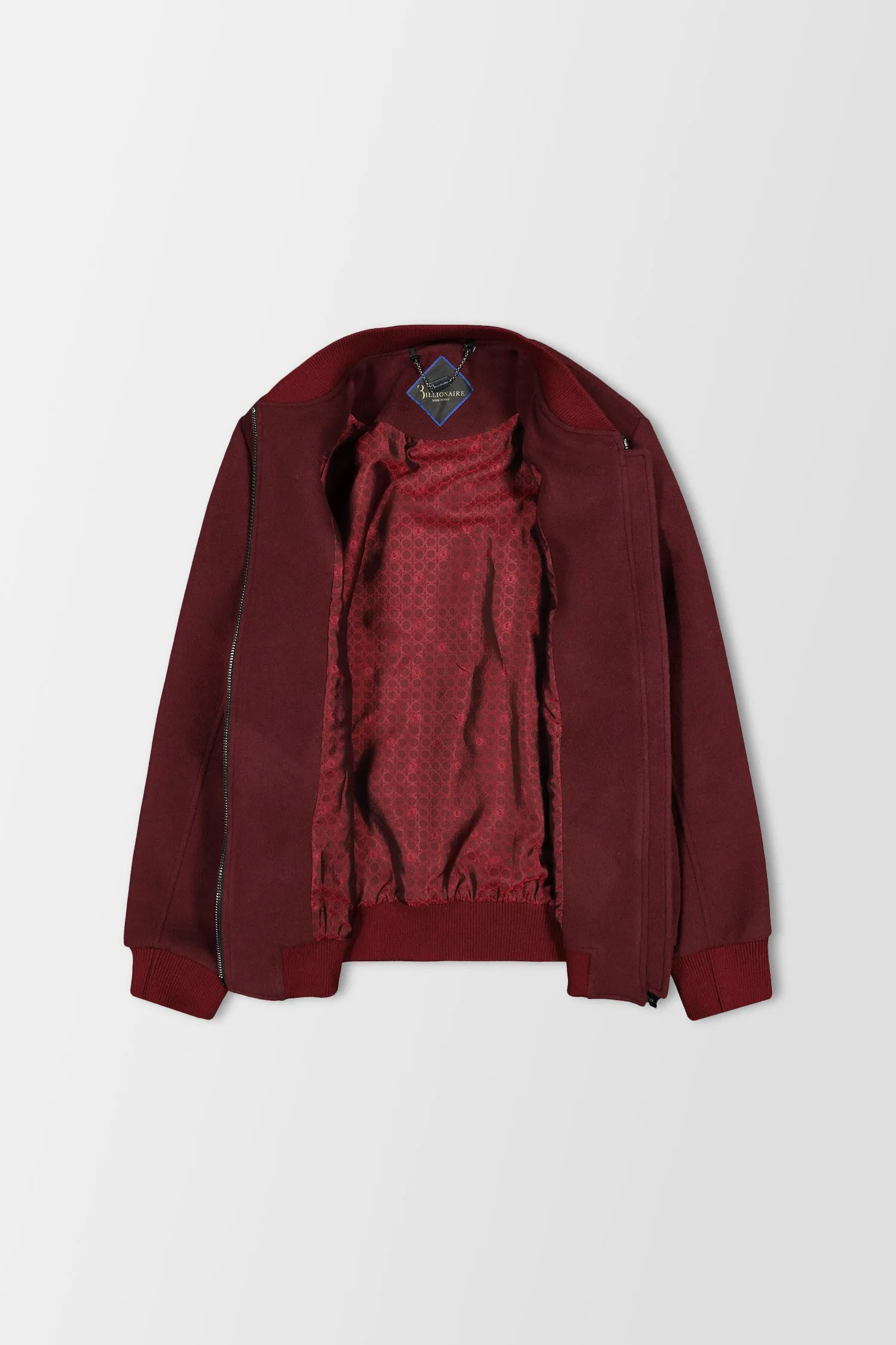 Billionaire Burgundy Bomber Jacket