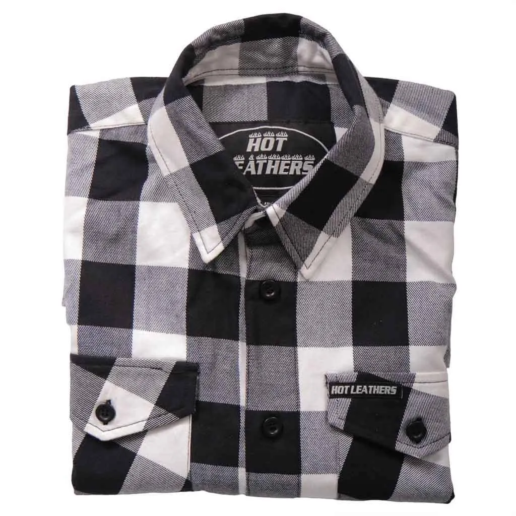 Black And White Long Sleeve Flannel Shirt