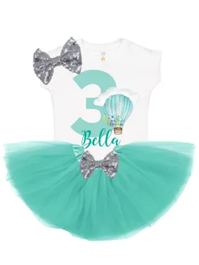 Blue & Green Hot Air Balloon Tutu Outfit - Personalized