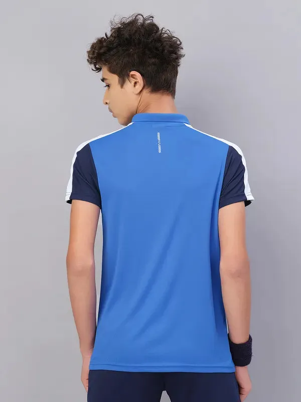 Boys Colorblock Slim Fit Polo T-shirt with TECHNO COOL