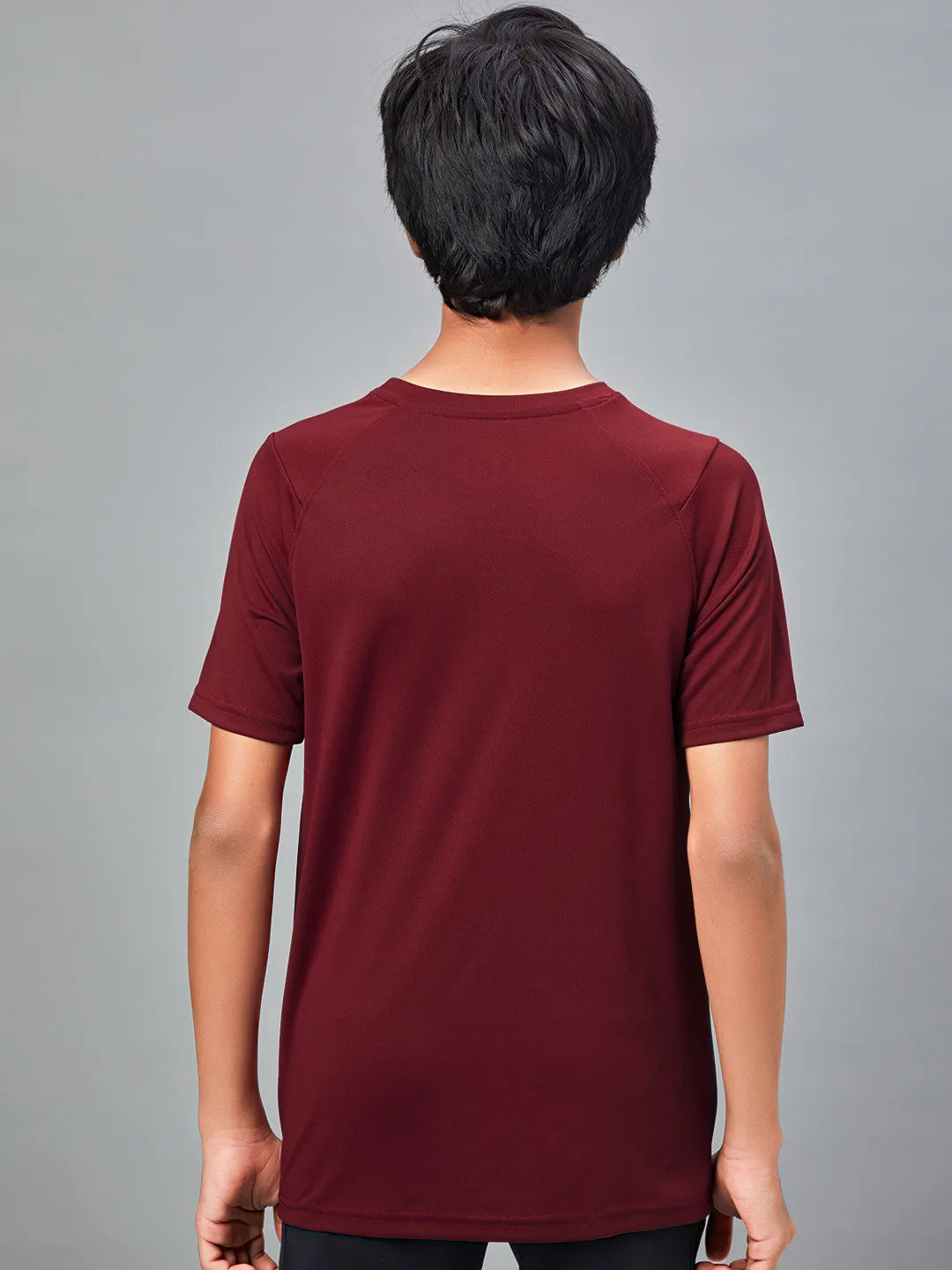 Boys Printed Slim Fit Crew Neck T-shirt with TECHNOLITE