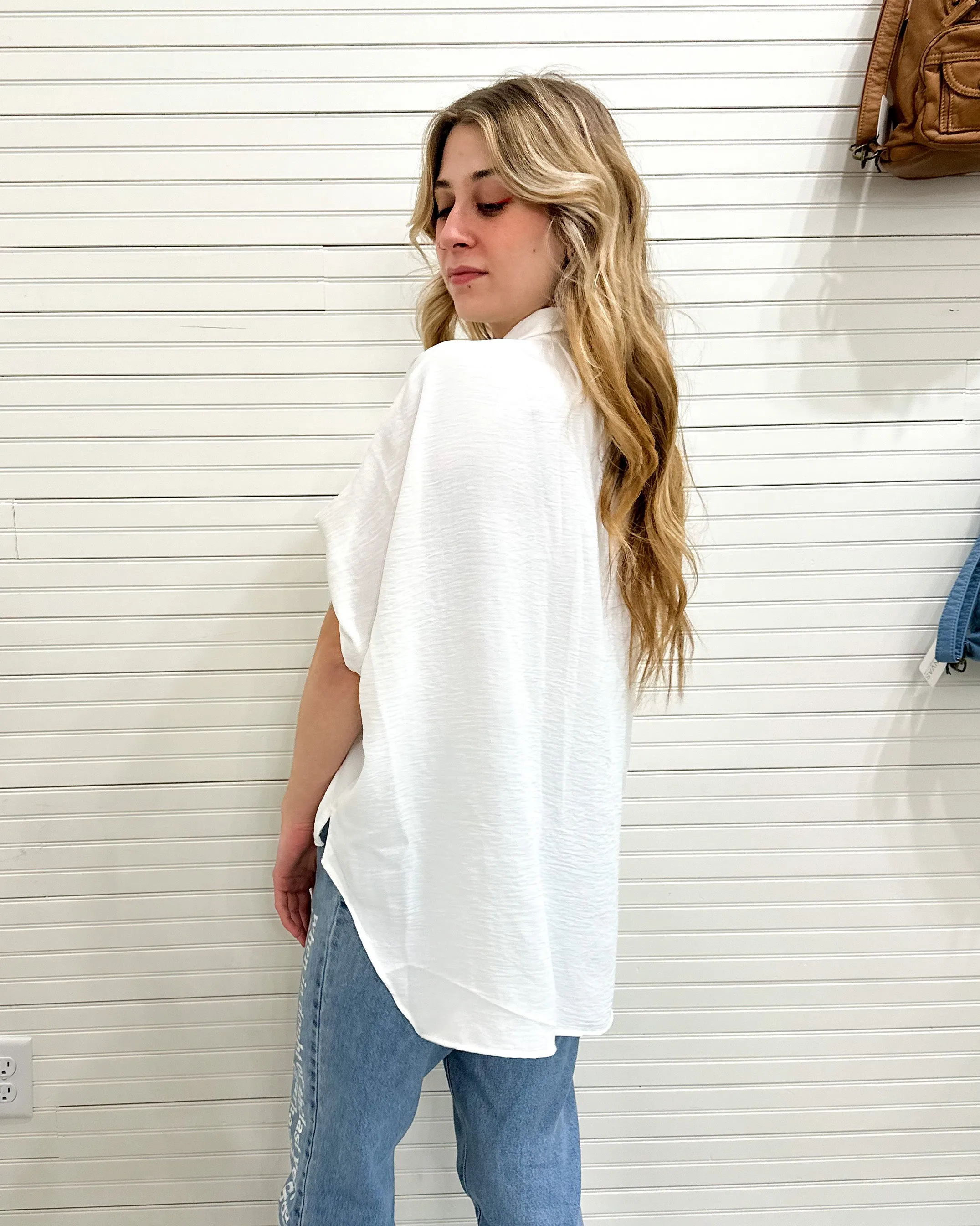 Bucketlist Dolman Sleeve Button down Shirt- More Colors!