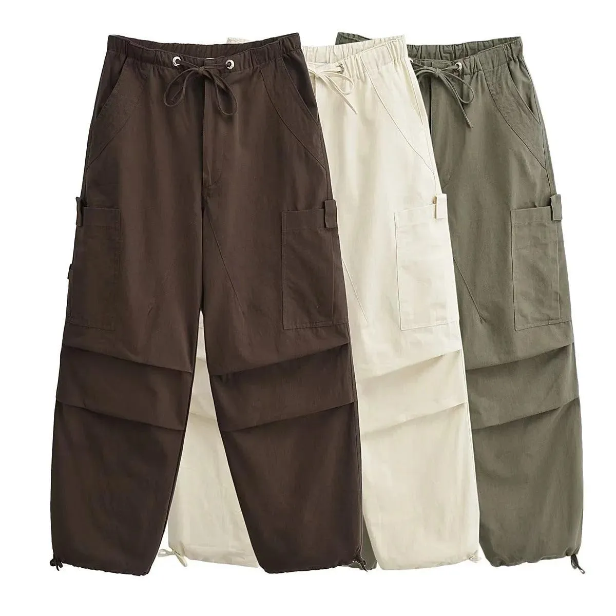 Chaoren Parachute Cargo Pants Loose Sports