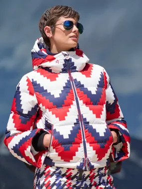 Chevron Polar Flare Down Ski Jacket