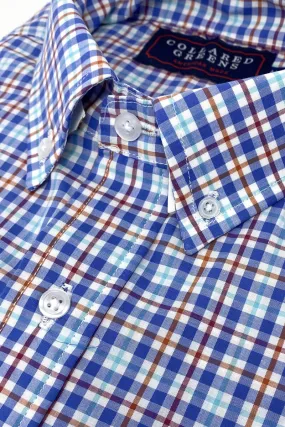 Claremont: Brookline Button Down Shirt - Blue