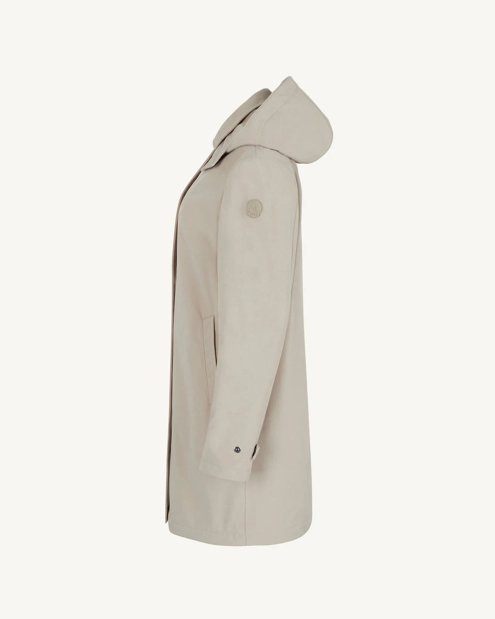 Corinthe waterproof jacket with detachable hood Beige