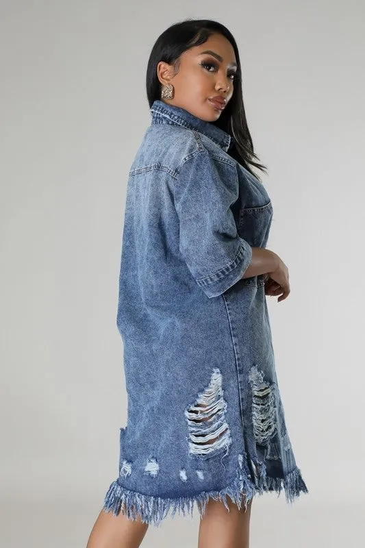 Denim Shirt Dress