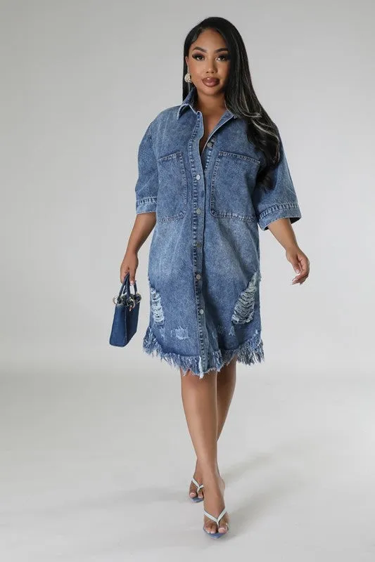 Denim Shirt Dress