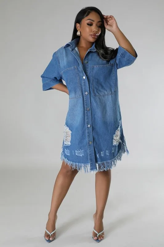 Denim Shirt Dress