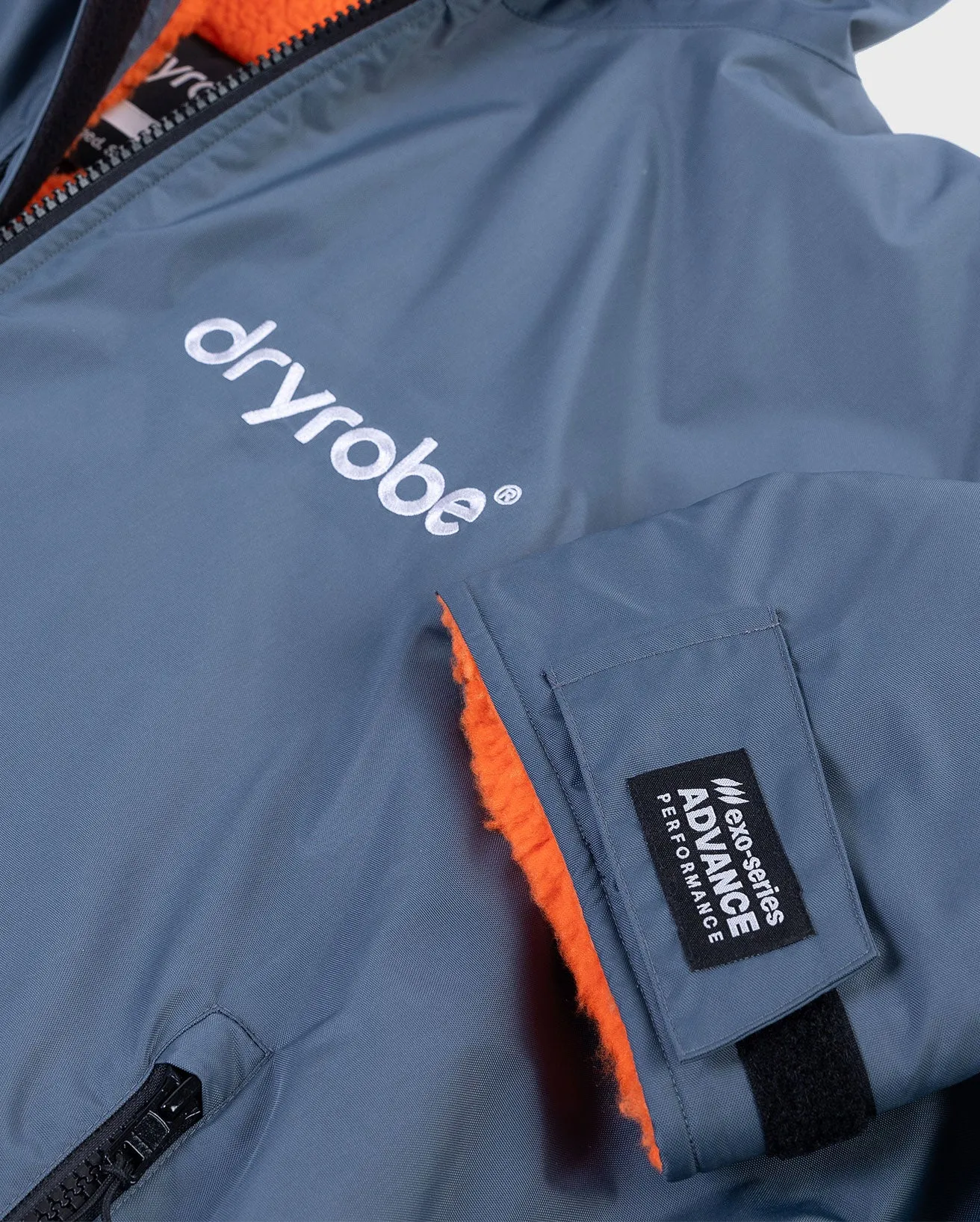 Dryrobe Advance V3 Long Sleeve Change Coat - Dark Grey & Orange