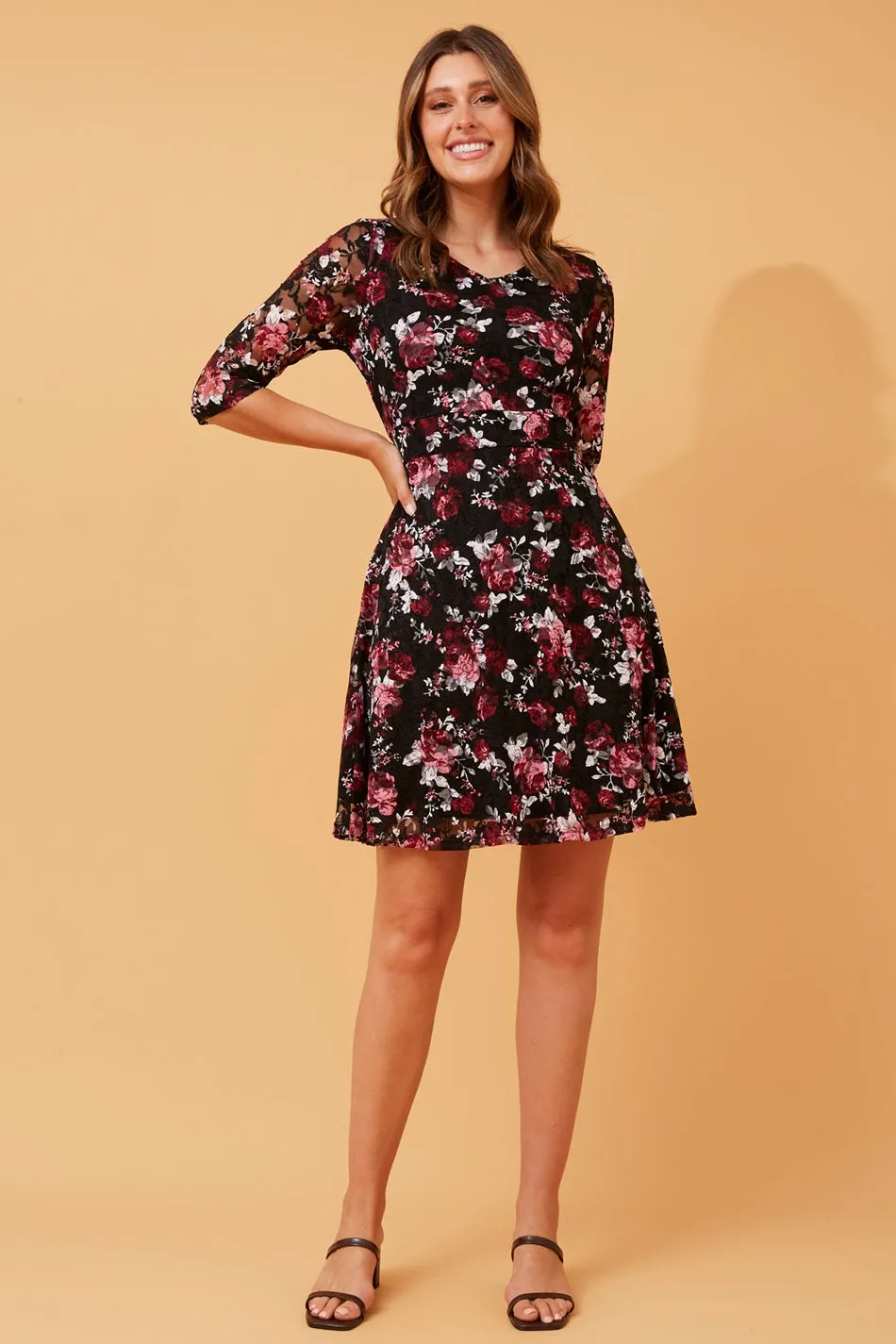 ESTER FLORAL LACE DRESS