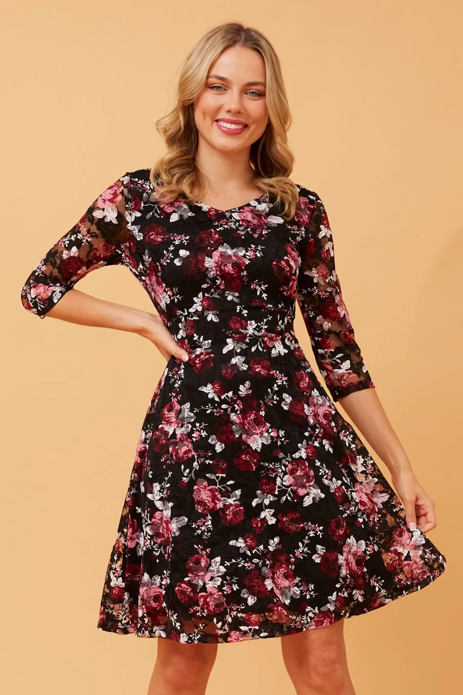 ESTER FLORAL LACE DRESS