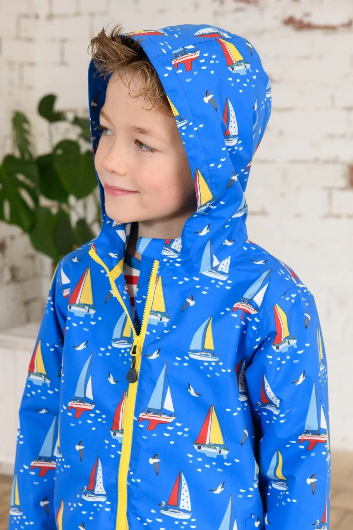 Ethan Jacket - Blue Boat Print