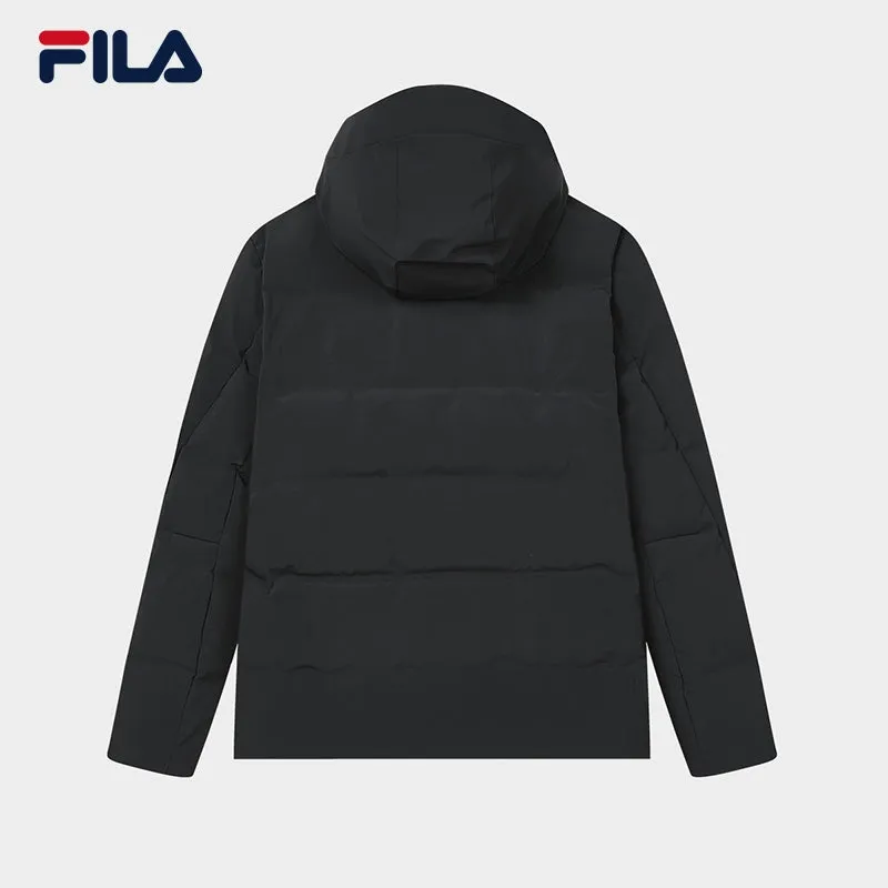 FILA CORE NORDIC POLAR LIGHT & ICEBREAKER CRUISE WHITE LINE BLUE Men Down Jacket in Black