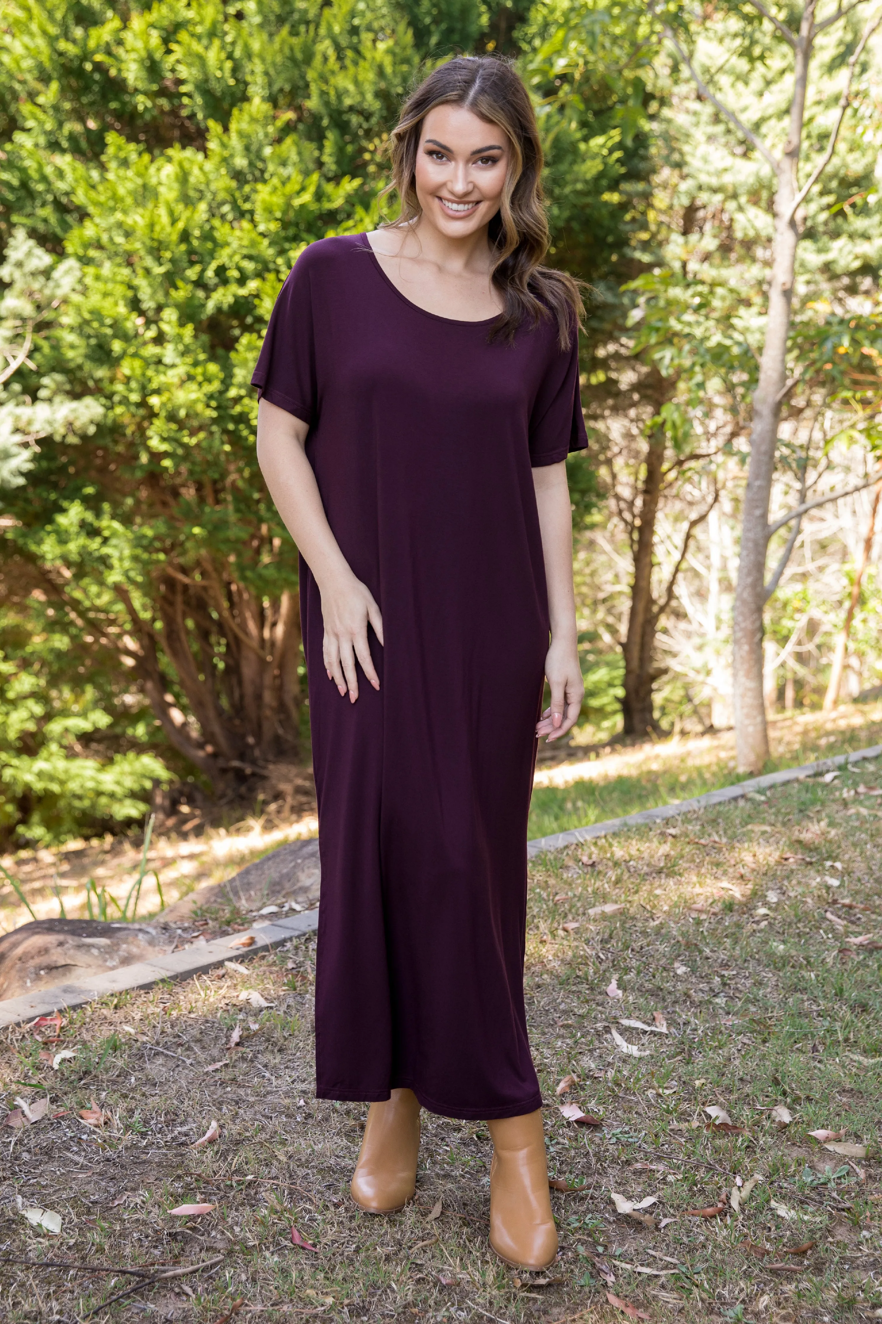 FINAL SALE Destiny Dress in Berry