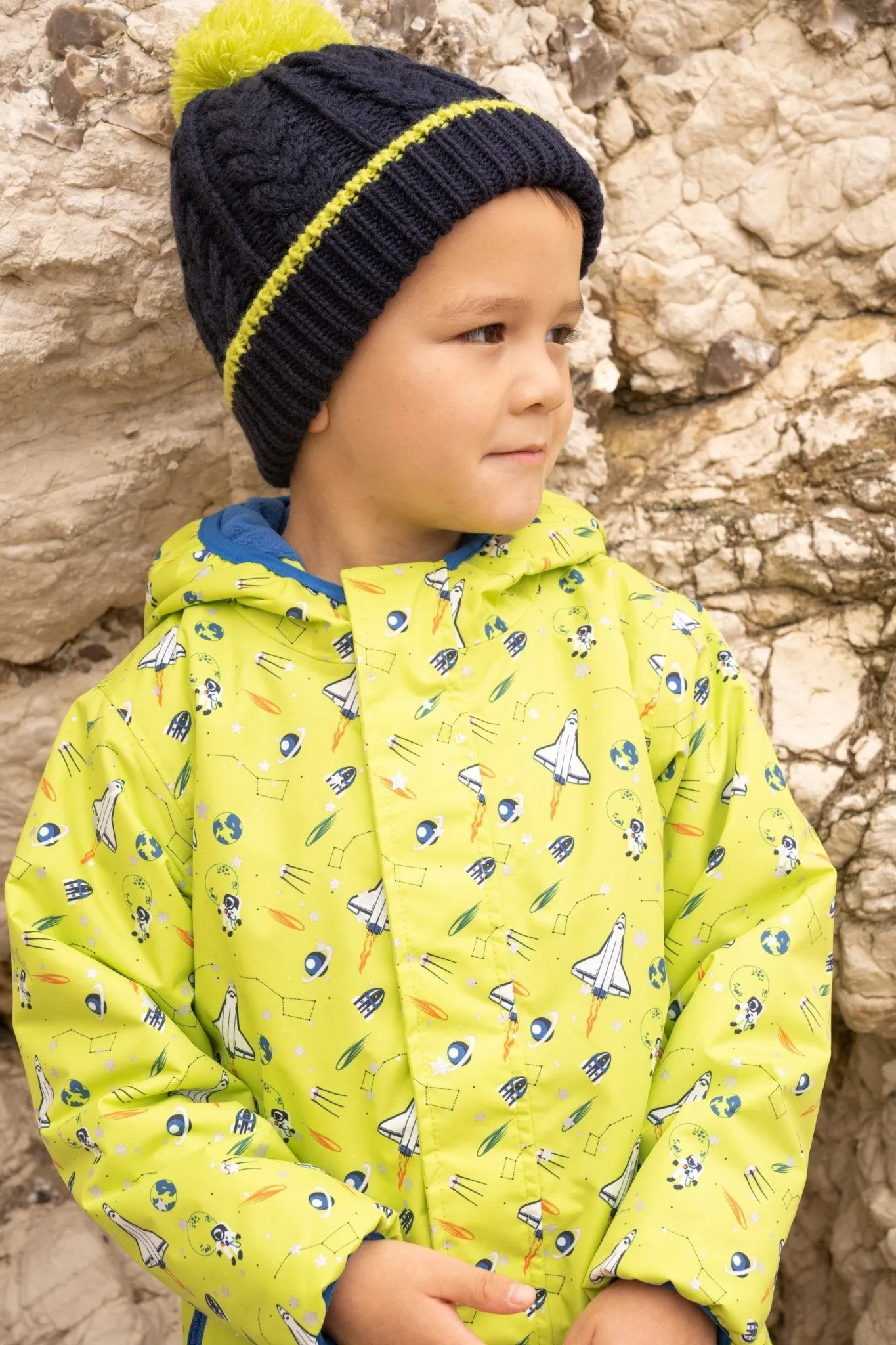 Finlay Coat - Lime Space Print