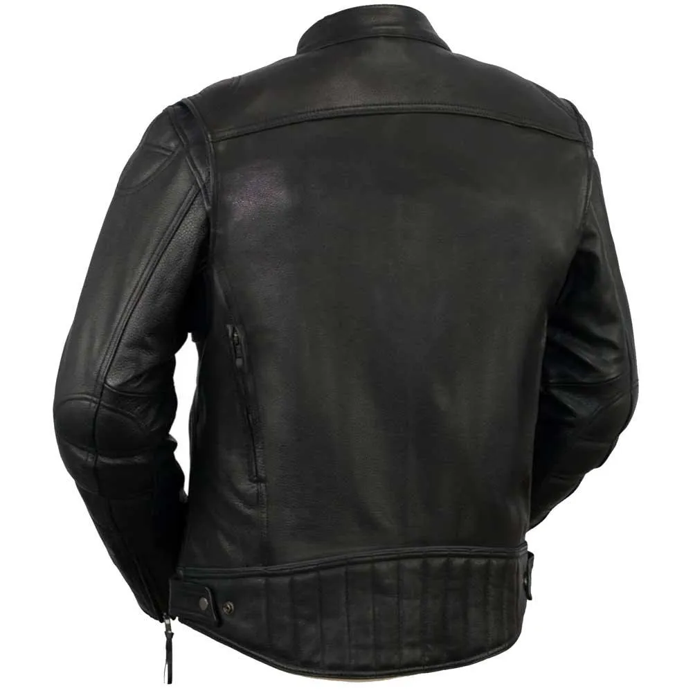 First Mfg Mens Top Performer Vented Leather Motorcycle Jacket