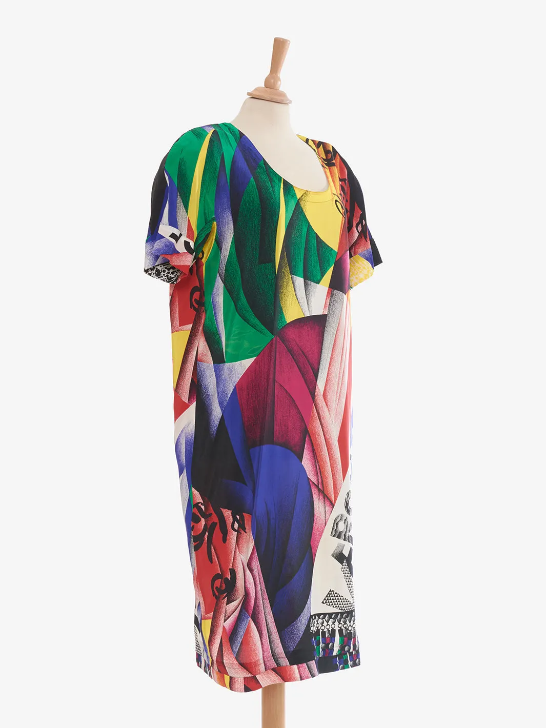 Gianni Versace multicolor silk dress