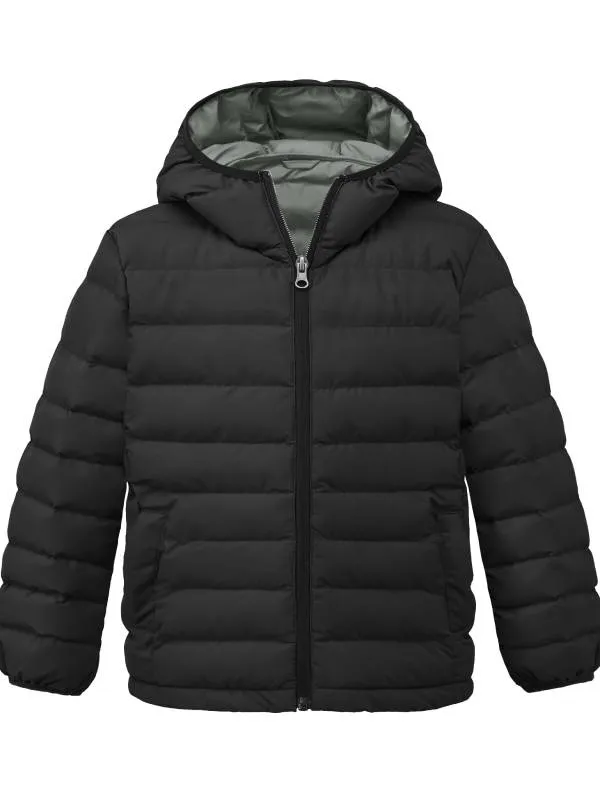 Girl's Packable Lightweight Jacket Warm Hooded Puffer Winter Coat