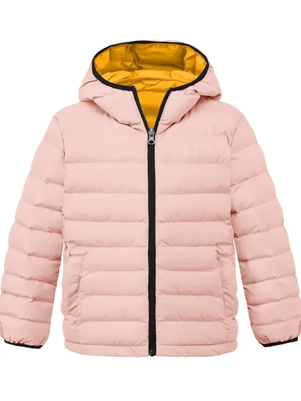 Girl's Packable Lightweight Jacket Warm Hooded Puffer Winter Coat