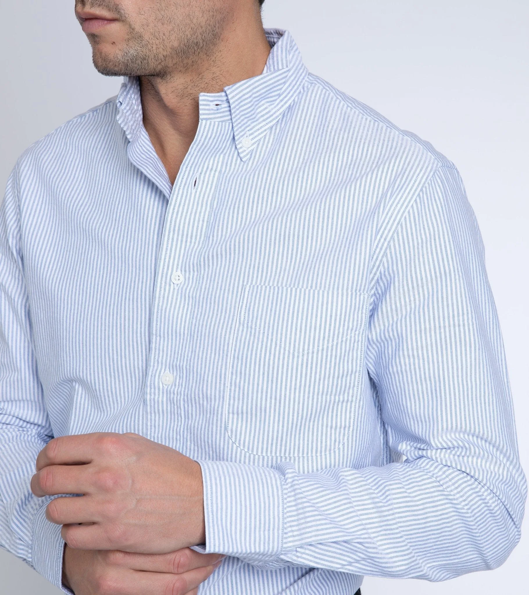 Gitman Vintage Oxford Shirt: Blue Stripe