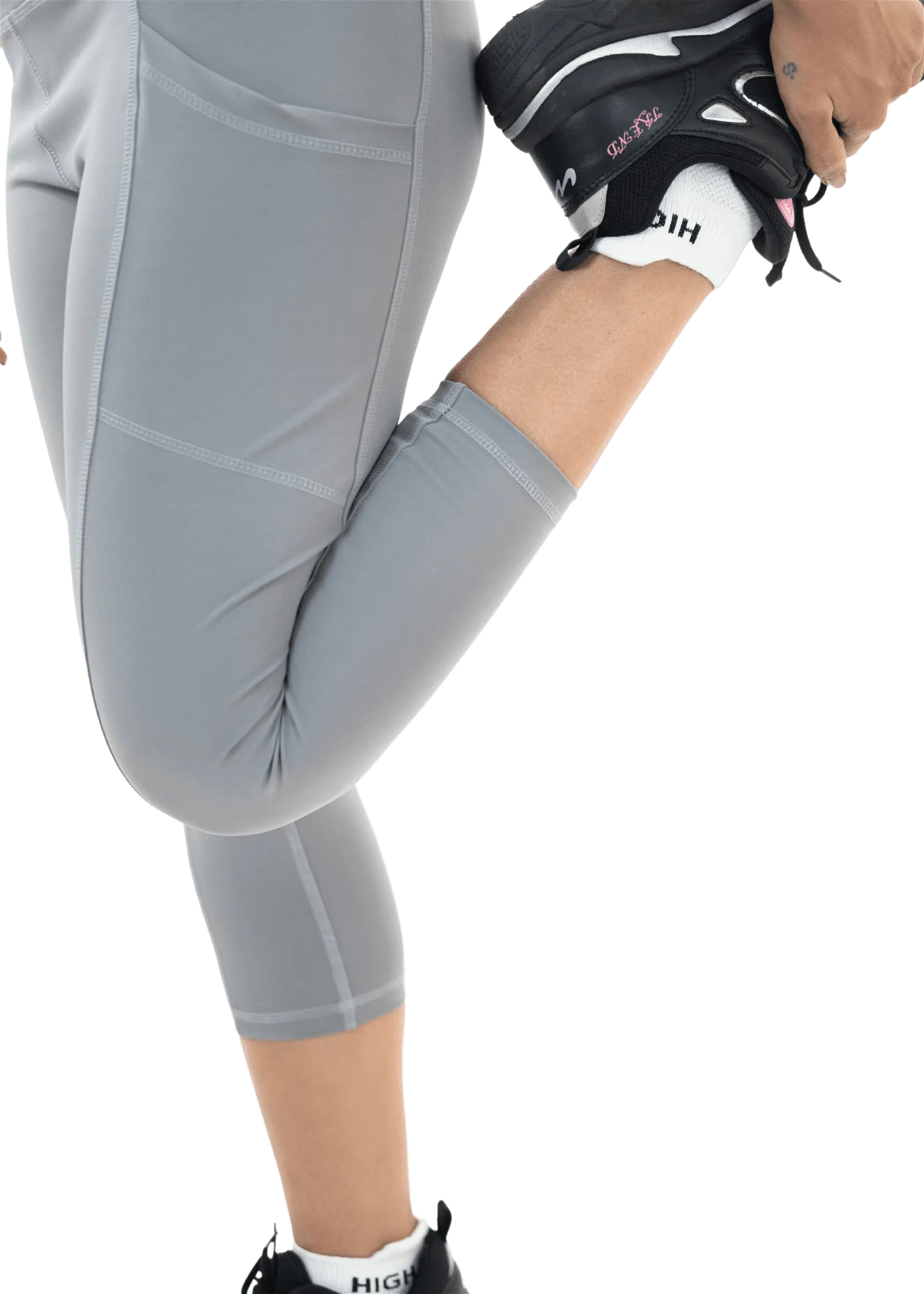 Grey Sports Bra-Capri Pant Co-Ord Set