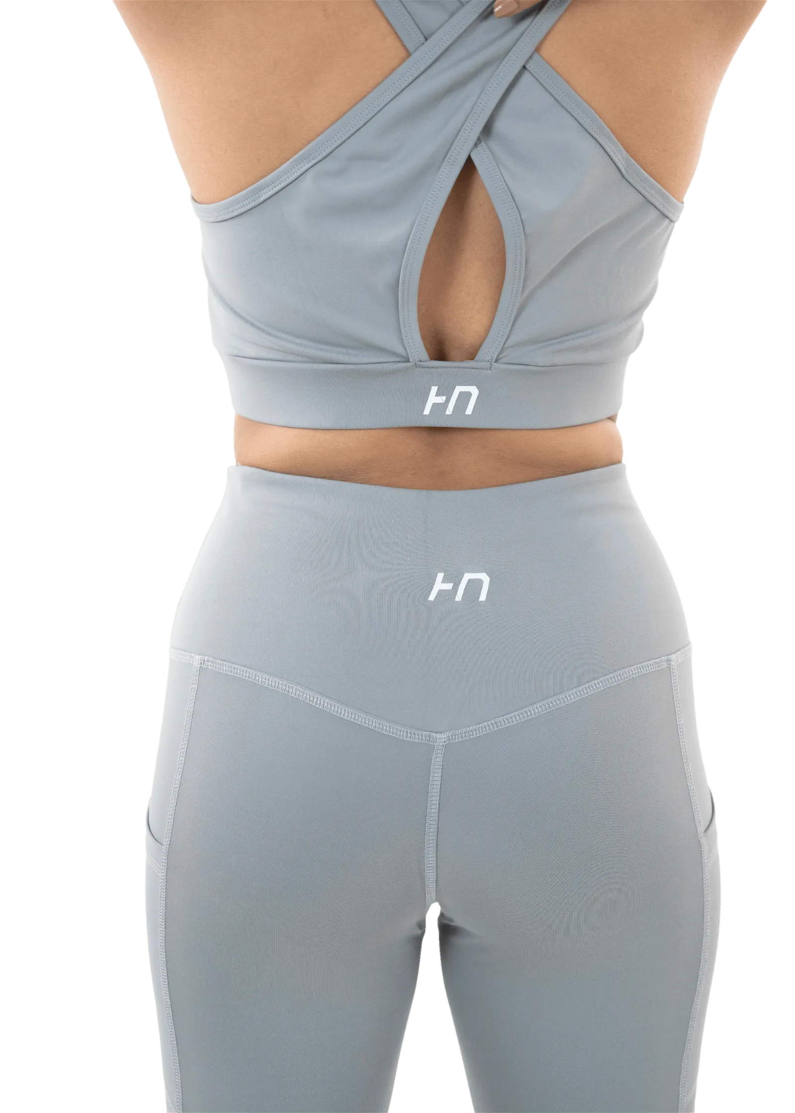 Grey Sports Bra-Capri Pant Co-Ord Set