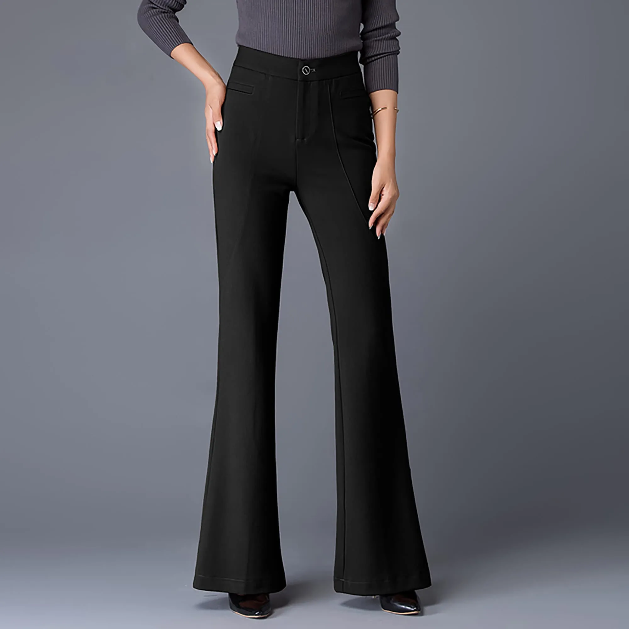 High Waist Flare Leg Pants