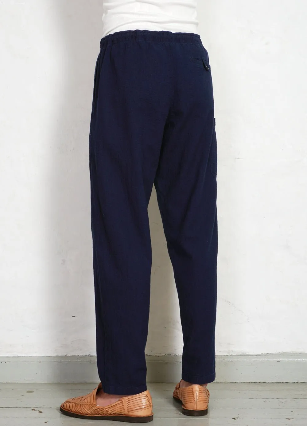 JACK | Casual Drawstring Pants | Waffle Indigo