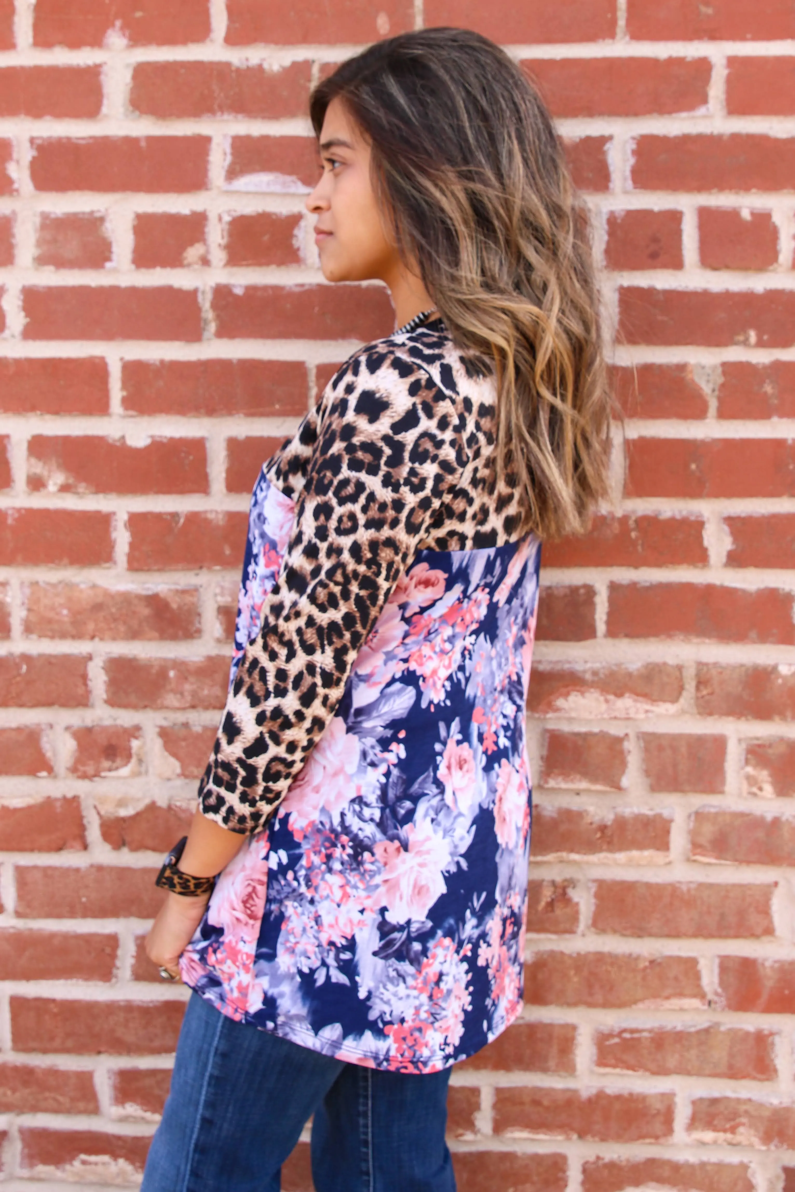 Joyce Leopard Floral Top