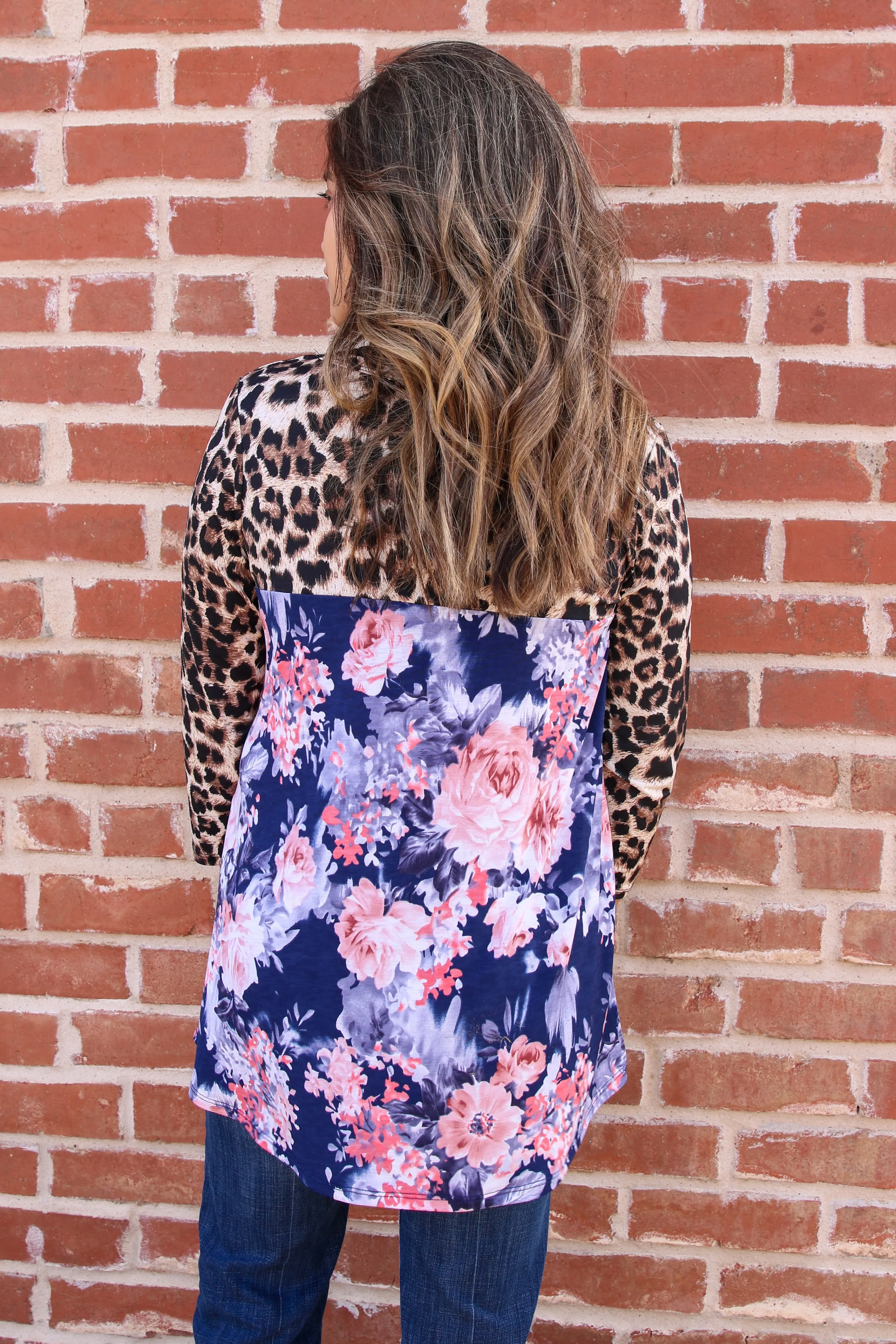 Joyce Leopard Floral Top