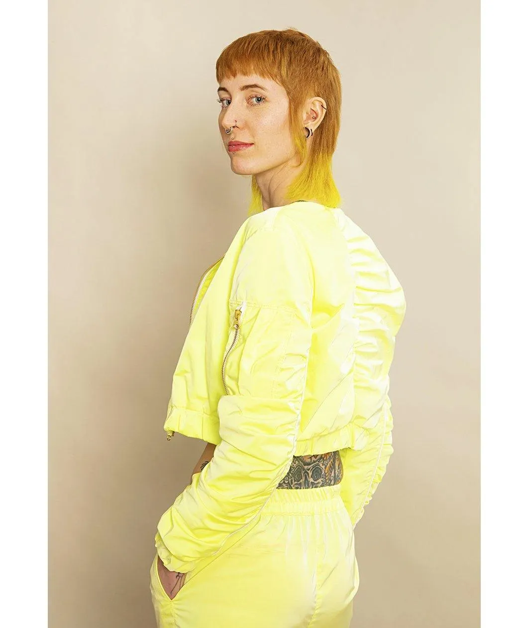 Juicy Cropped Jacket Glowing Lemon