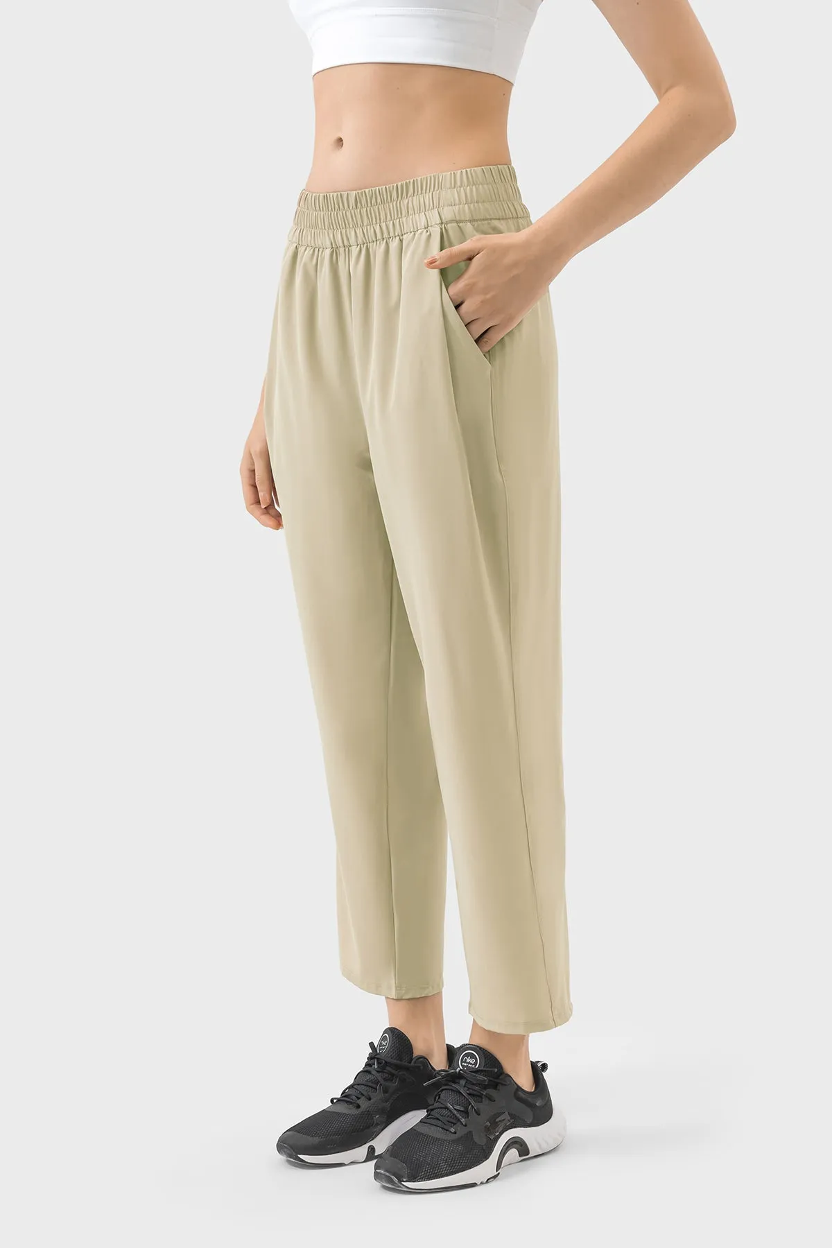 Loose Fit Quick-Dry Cropped Sports Pants