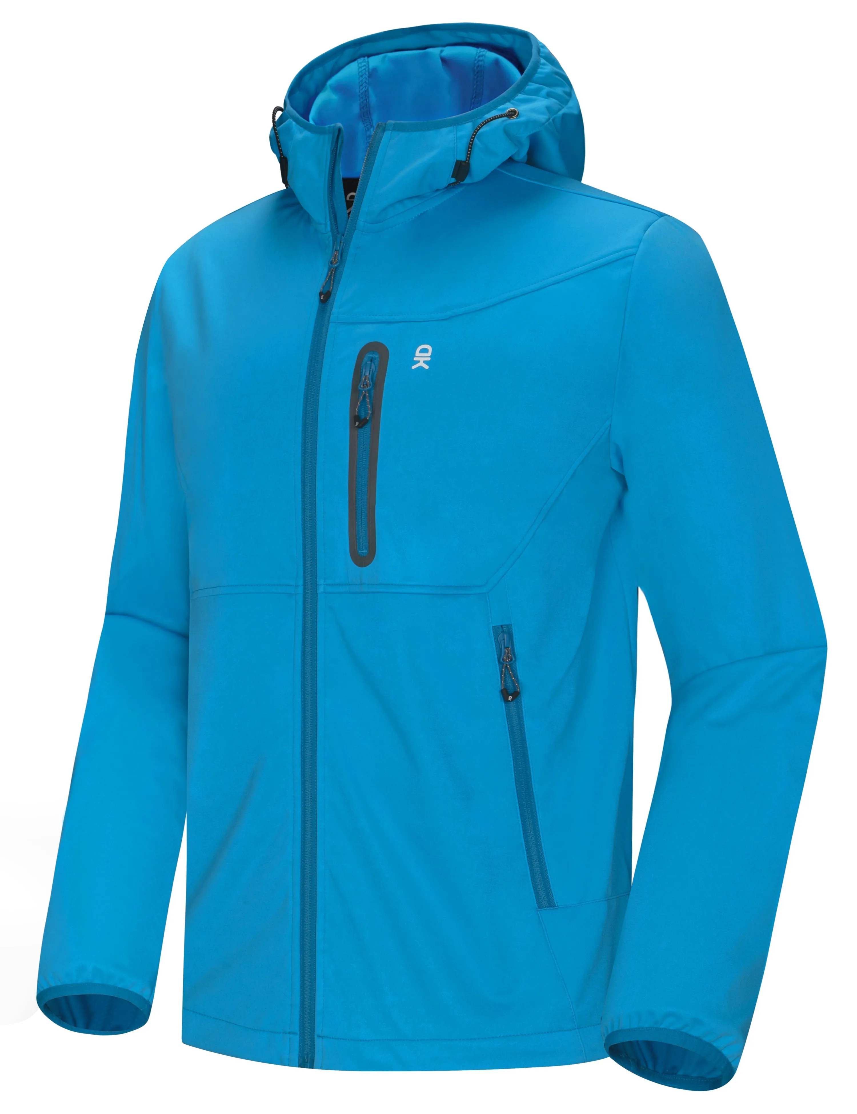 Men's Lightweight Hooded Hiking Softshell Jacket