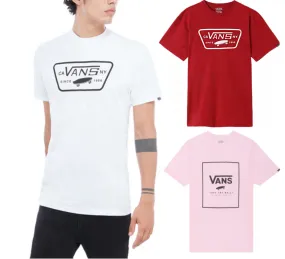 Mens Vans T Shirt White Red Pink Off The wall Star Cotton Genuine UK Stock