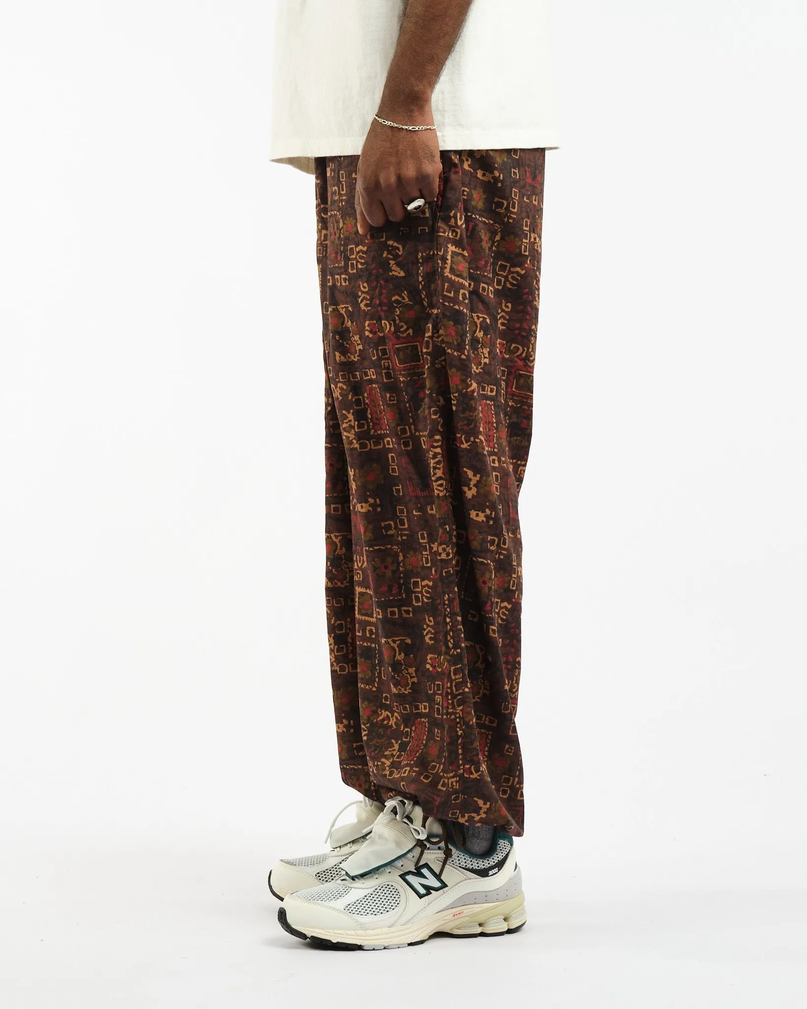 MIL Easy Pants Batik Print PE Brown